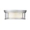 Z-Lite Willow 3 Light Flush Mount, Brushed Nickel, Inner White & Outer Clear 426F16-BN - alternate 2